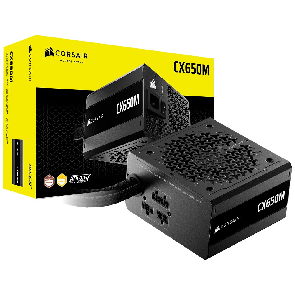 Fonte Gamer Corsair CX650M 650W Semi Modular 80 Plus Bronze Preto