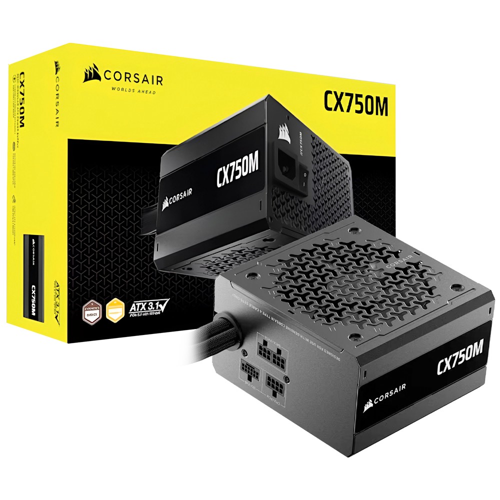 Fonte Corsair CX750M 750W 80 Plus Bronze Semi Modular Bivolt