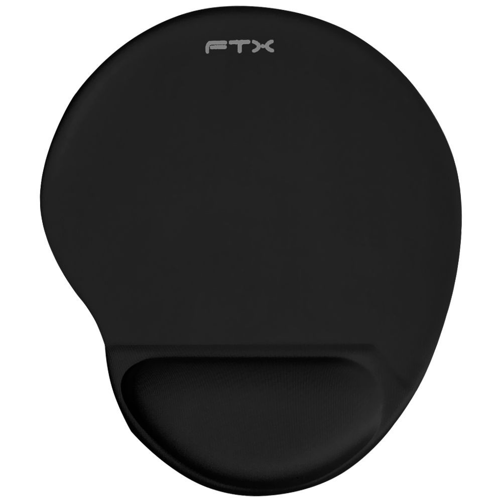 Mousepad FTX FTXMPG01 com Apoio de Pulso 310x270mm 3mm Ergonômico Gel Base Antiderrapante Preto