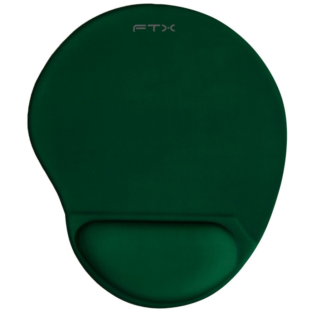 Mousepad FTX FTXMPG01 Com Apoio de Pulso 310x270mm 3mm Ergonômico Gel Verde Base Antiderrapante Office Gamer