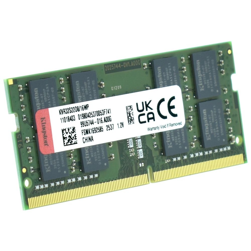 Memória RAM Kingston KVR32S22D8/16WP 16GB DDR4 3200MHz SODIMM Para Notebook CL22 1.2V Original Desempenho