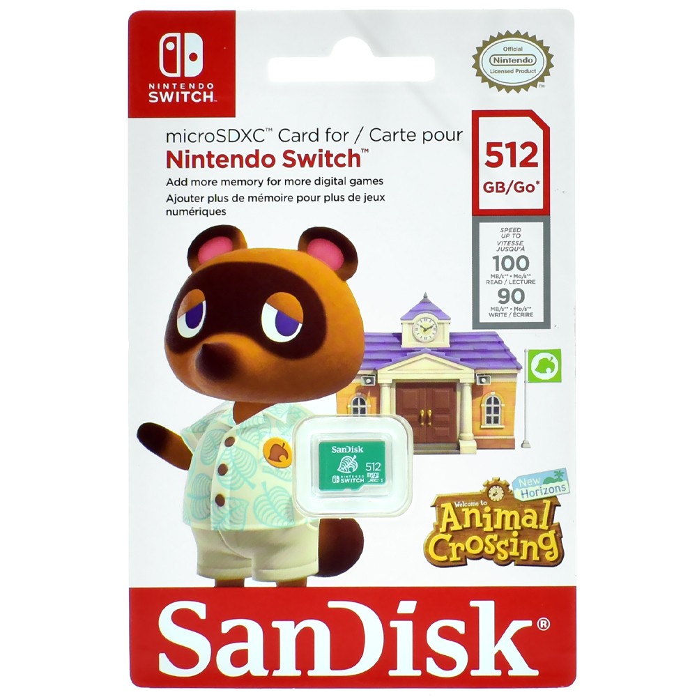 Cartão de Memória MicroSD 512GB SanDisk Nintendo Switch A2 UHS I