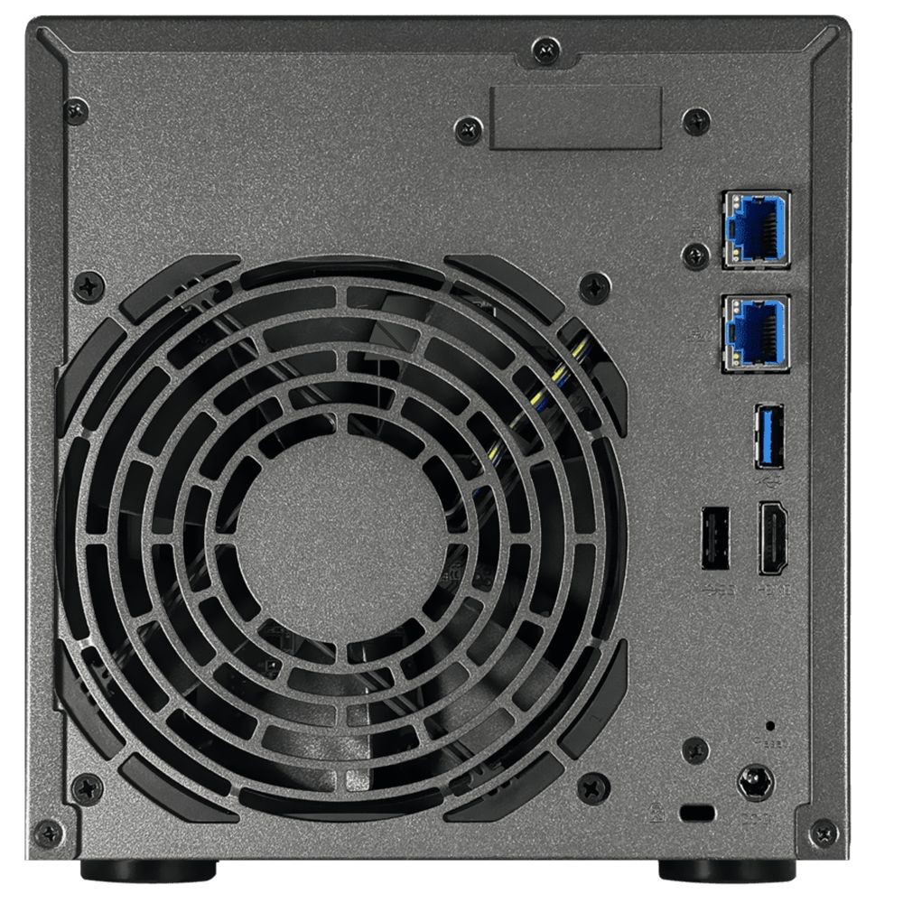 Servidor NAS Storage Asustor AS6704T V2 Lockerstor 4 Intel Celeron 4 Baias 4GB RAM 2.5GbE HDMI USB 3.2 NVMe M.2 Cloud Backup