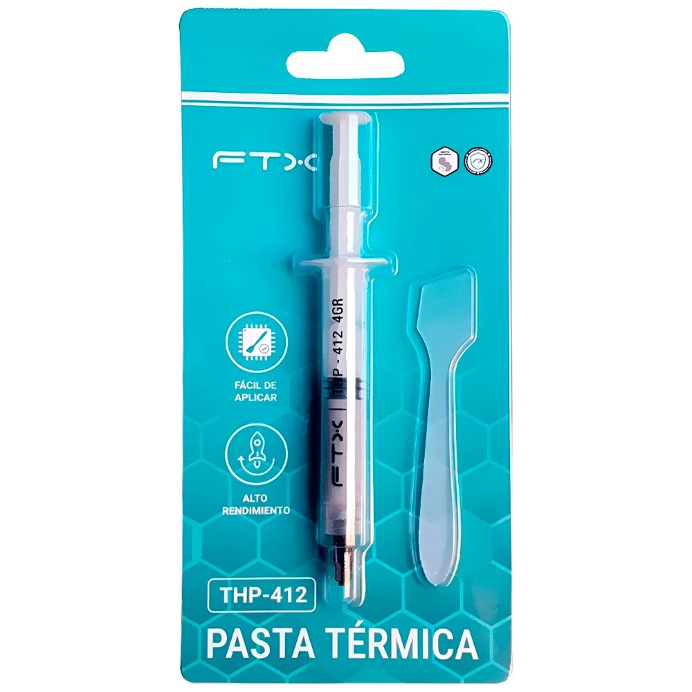 Pasta Térmica FTX THP-412 Cinza 4g Composta de Alta Condutividade Térmica Processador CPU GPU Placa de Vídeo Gamer