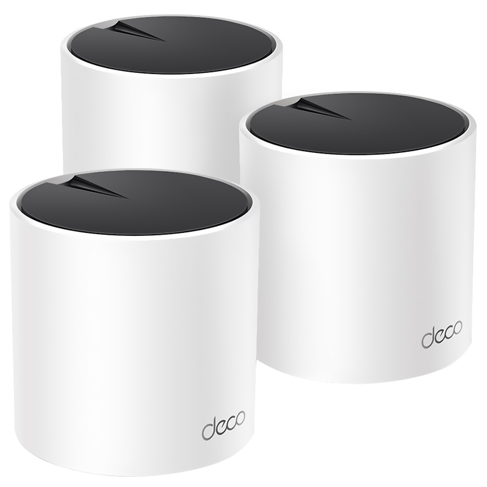 Roteador Wi-Fi 6 TP-Link Deco X55 Mesh AX3000 Branco Kit 3 Unidades