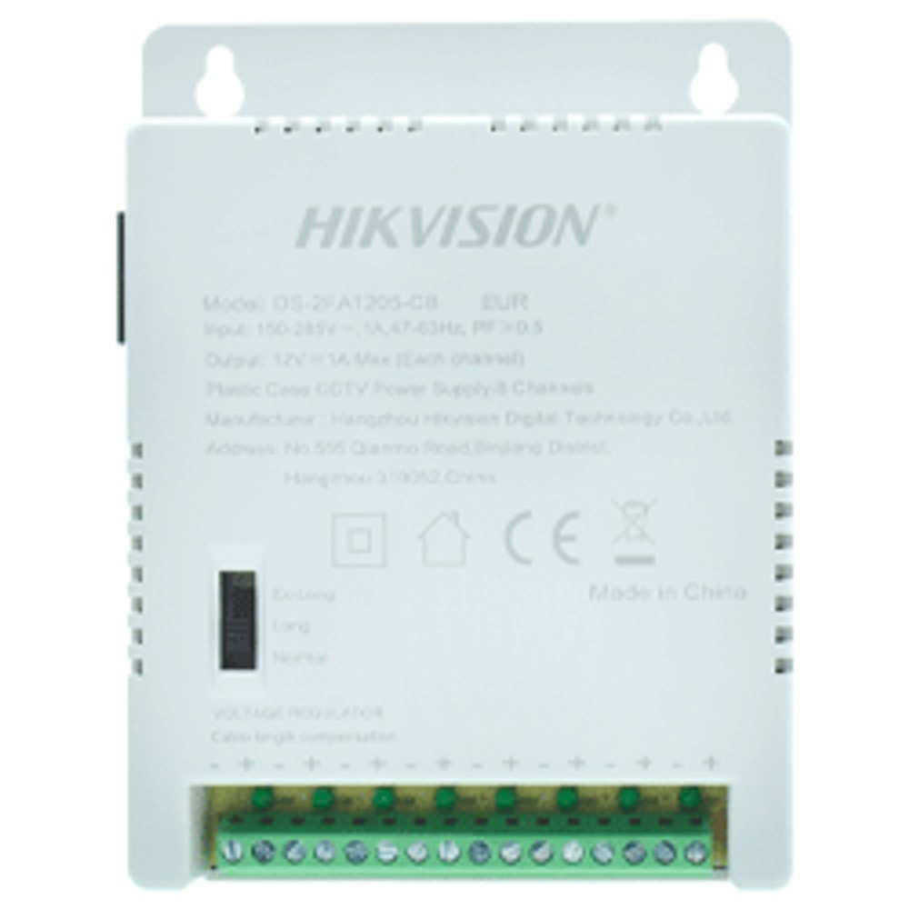 Fonte para Câmeras Hikvision 12V 1A Bivolt DS-2FA1205-C8 para CFTV Branca