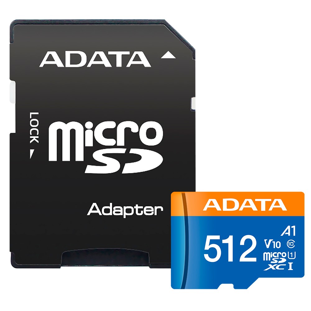 Cartão de Memória ADATA MicroSD 512GB Classe 10 UHS I com Adaptador SD
