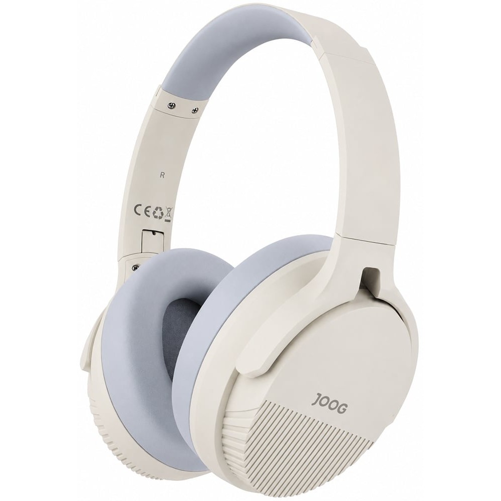 Fone de Ouvido Sem Fio Joog Aereo Branco Bluetooth Cancelamento de Ruído Ativo ANC Microfone Integrado Som Estéreo Ergonômico Bateria Longa