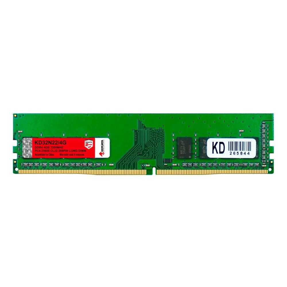 Memória RAM KeepData KD32N22/4G 4GB DDR4 3200MHz DIMM PC Desktop UDIMM CL22 Alta Performance Upgrade Computador 1.2V