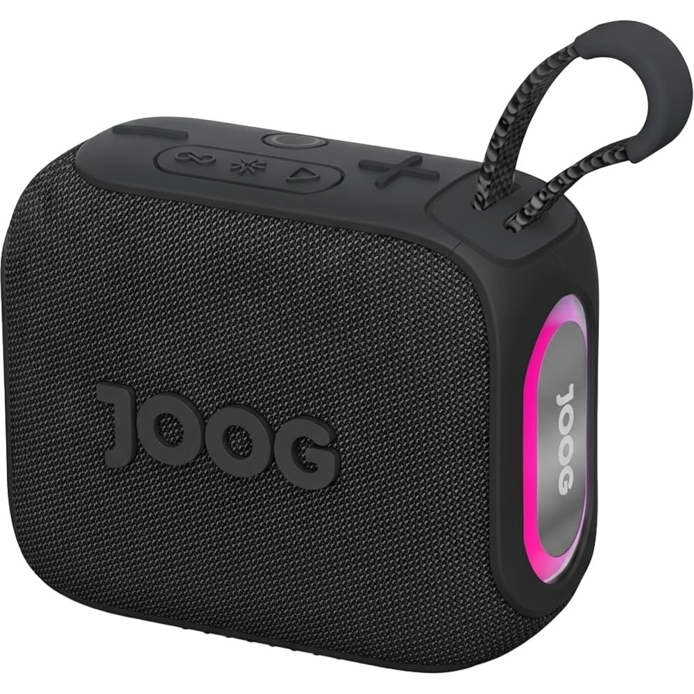 Caixa de Som Joog Pair S 10W Bluetooth 5.0 TWS IPX6 À Prova D'água Portátil Som Estéreo Grave Reforçado Preto Homologado Anatel