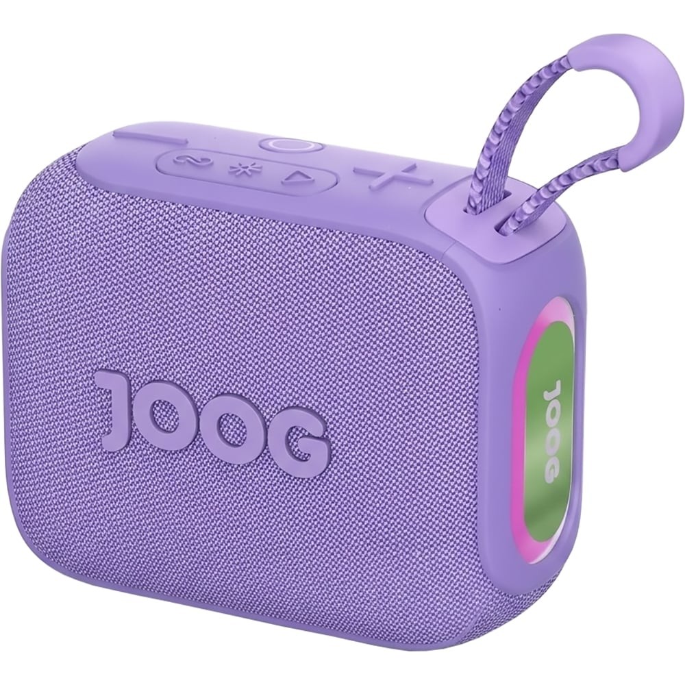 Caixa de Som Joog Pair S 10W Bluetooth 5.0 TWS IPX6 Resistente Água Portátil Estéreo Lilás Homologado Anatel Som Potente