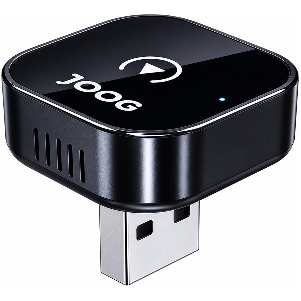 Adaptador Wireless CarPlay Joog CP13 2 em 1 Apple CarPlay Android Auto Sem Fio Dongle USB Plug and Play Alta Velocidade Estável Preto