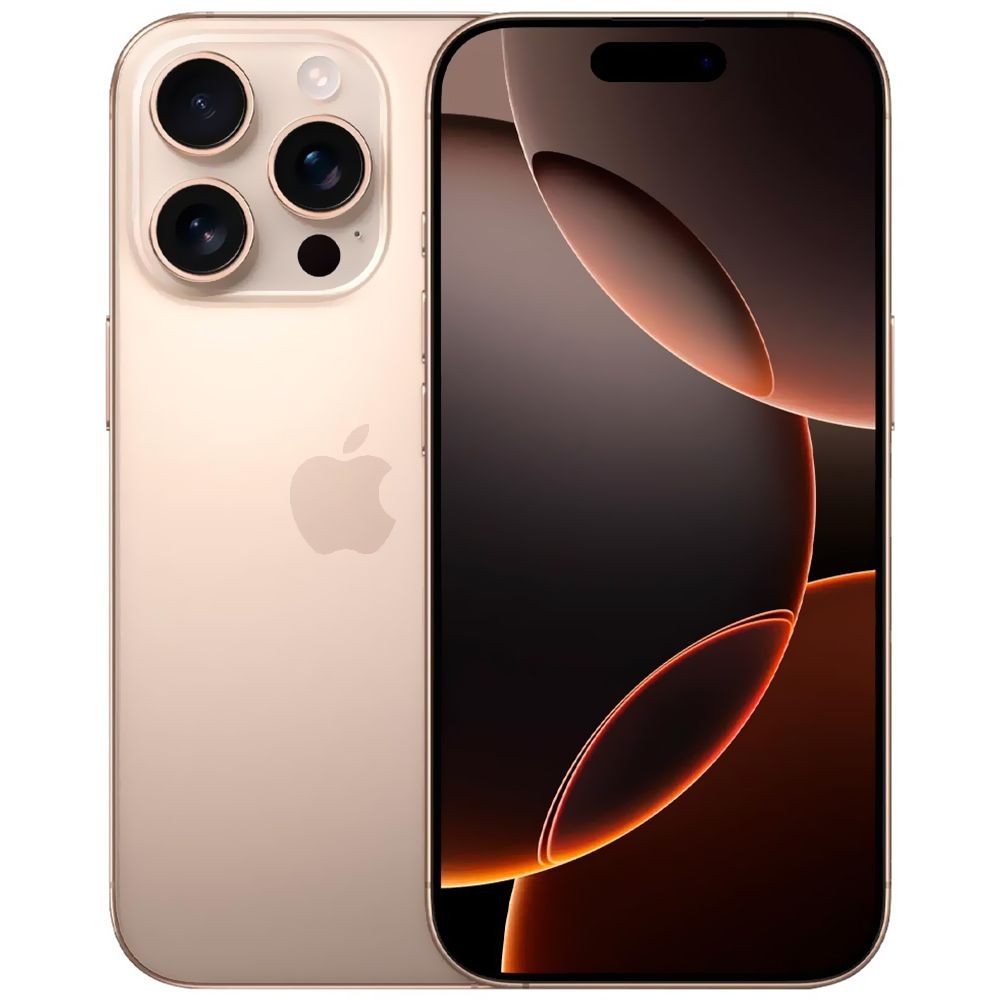 Celular Apple iPhone 16 Pro MYMC3LL/A A3083 128GB Desert Titanium 5G Tela 6.3" Câmera Tripla 48MP iOS eSIM Americano