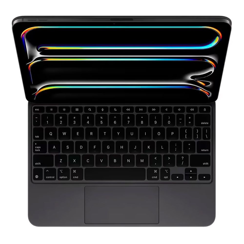 Teclado Sem Fio Apple Magic Keyboard MWR23HN/A para iPad Pro 11 polegadas Layout Inglês Preto Trackpad USB-C Fino Original