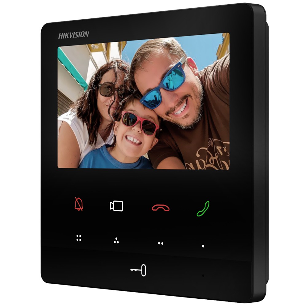 Vídeo Porteiro Hikvision DS-KH6110-WE1 Tela Touch 4.3 Polegadas Wi-Fi - Preto