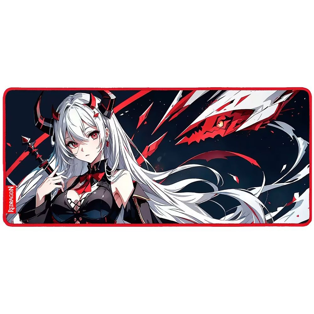 Mousepad Gamer Redragon P047-L AK L 900x400 4mm Grande Extra Grande Superfície Speed Bordas Costuradas Antiderrapante Preto