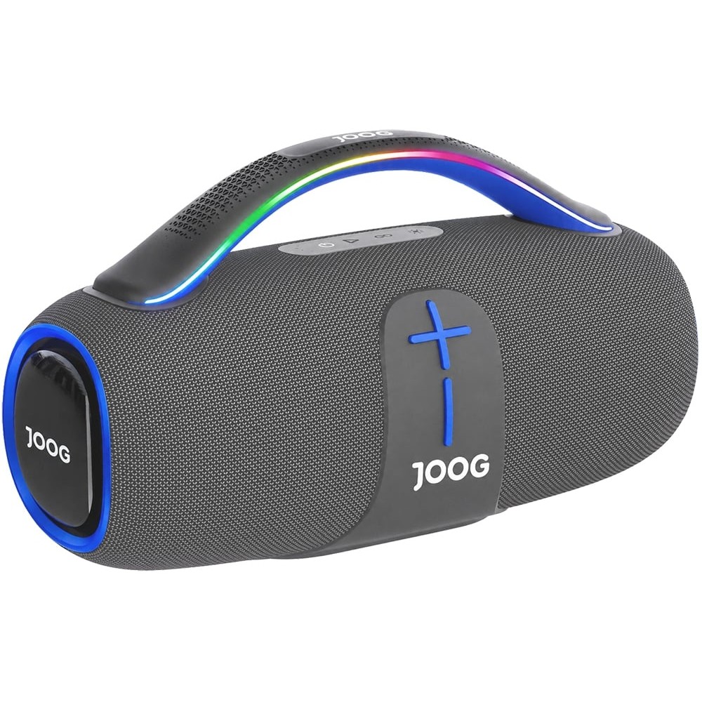 Caixa de Som Joog Pair Play 120W Bluetooth 5.0 TWS IPX5 Resistente à Água Portátil Som Estéreo Grave Potente Cinza
