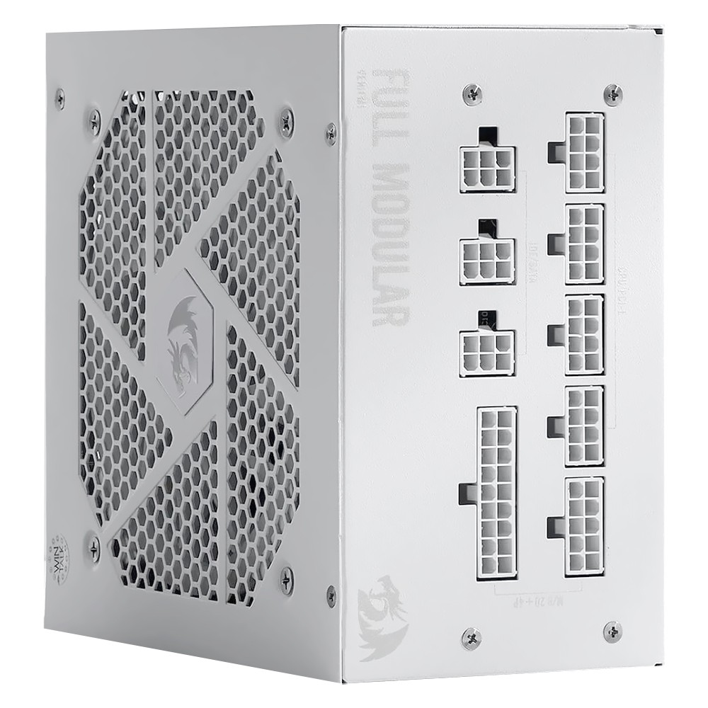Fonte Gamer Redragon 750W 80 Plus Gold Modular PFC Ativo Branca