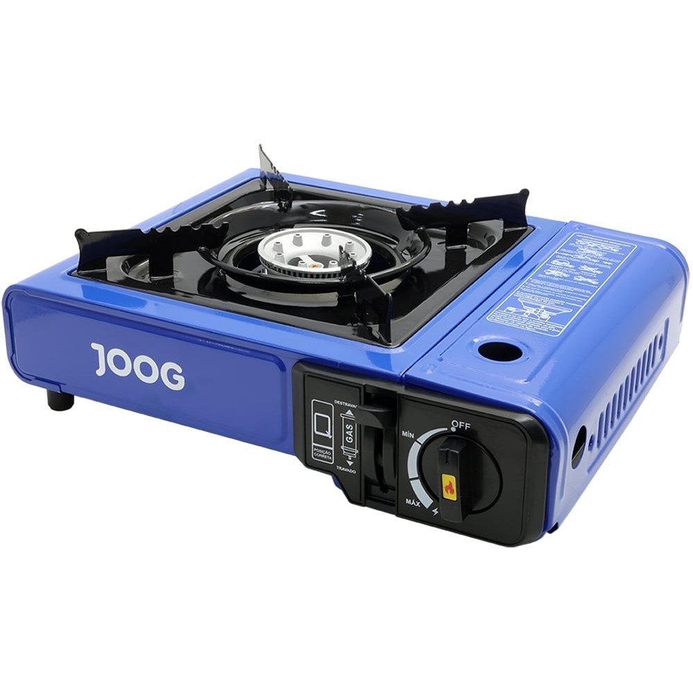 Fogareiro Portátil Joog Thunder PGS-J01 a Butano Compacto Camping Pesca Acampamento Ignição Automática Alta Potência Fogão de Mesa Preto