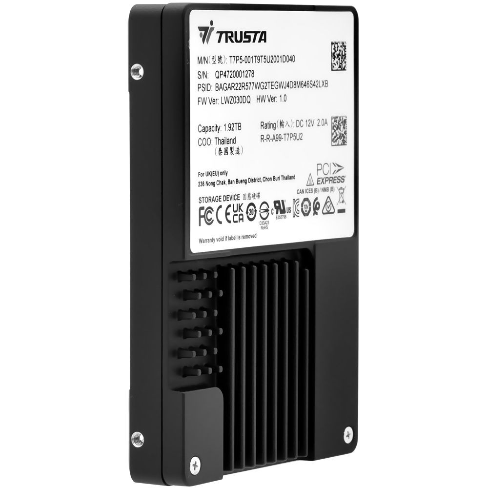SSD Trusta T7P5-003T8T5U2001D040 U.2 3.84TB 2.5 Server Datacenter NVMe PCIe Alta Performance