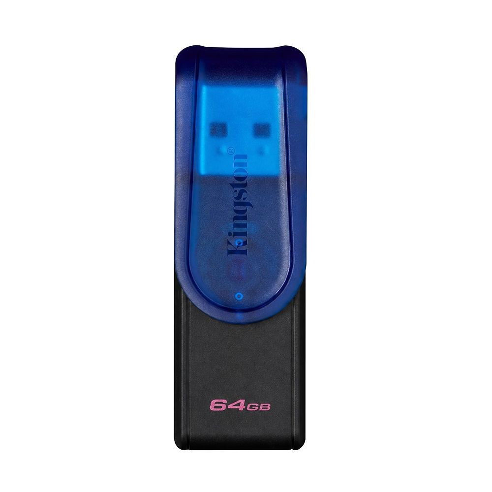 Pendrive Kingston DataTraveler Exodia 64GB USB 3.2 KC-U3C64-7TB Azul Alta Velocidade Armazenamento Portátil