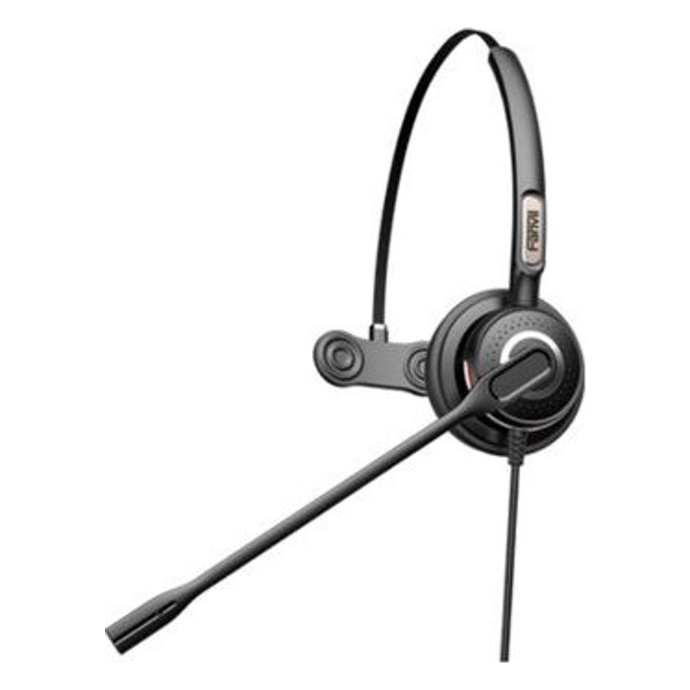 Fone de Ouvido Fanvil HT201 Mono Call Center Telemarketing Microfone Cancelamento de Ruído P2 RJ9 Confortável Preto