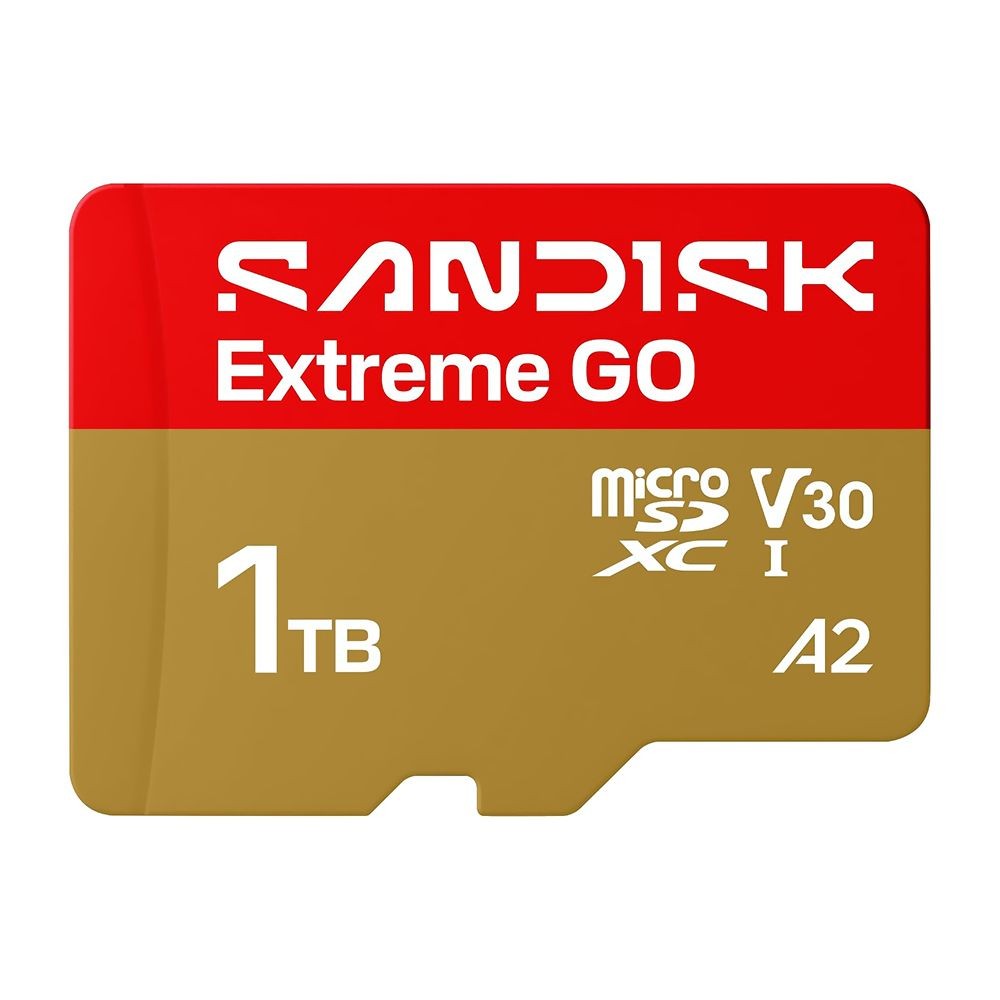 Cartão de Memória Micro SD SanDisk Extreme Go 1TB V30 A2 4K UHD SDSQXGN-1T00-GN6MN Classe 10 Leitura 200MB/s Adaptador SD