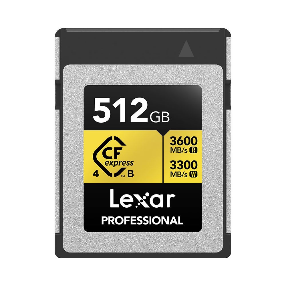 Cartão de Memória Lexar Professional Type B Gold Series 512GB LCXEXP4512G-RNENG CFexpress 1750MB/s 4K Video Profissional