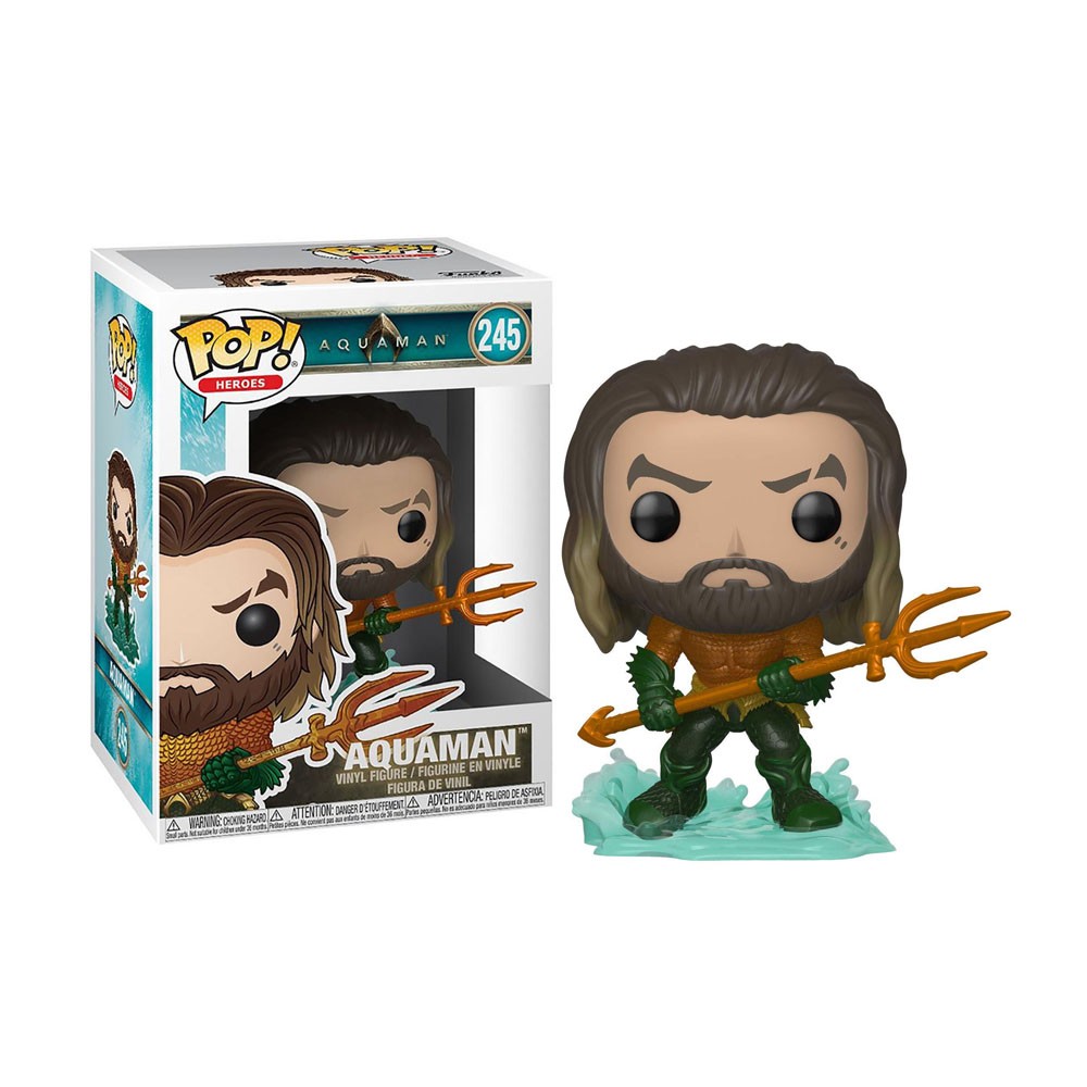 Boneco Funko Pop Heroes DC Comics Aquaman Aquaman 245 Colecionável Vinil Original