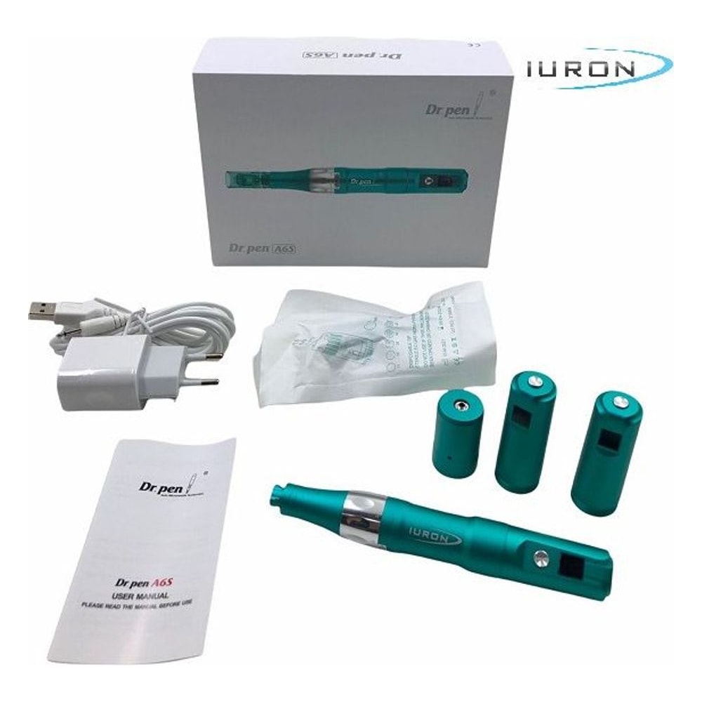 Caneta Dermapen Ultima A6S Dermaroller Sem Fio Dr Pen Microagulhamento Display Digital Bateria Recarregável Profissional