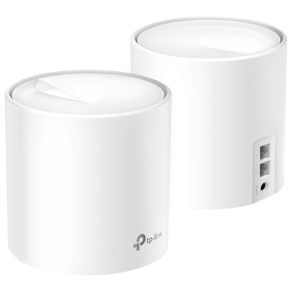 Roteador Wi-Fi 6 TP-Link Deco X60 (2-Pack) Whole-Home Mesh AX5400 Dual Band 5400Mbps MU-MIMO Beamforming Segurança Avançada