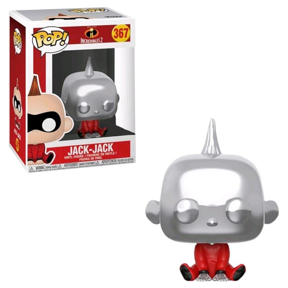 Boneco Funko Pop Disney Incríveis 2 Jack-Jack Chrome Painted 367 Colecionável Original