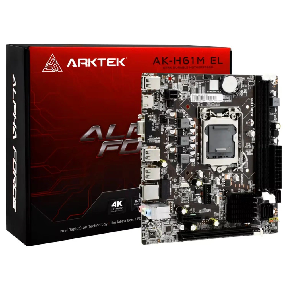 Placa Mãe Micro ATX Arktek AK-H61M EL Chipset H61 LGA 1155 DDR3