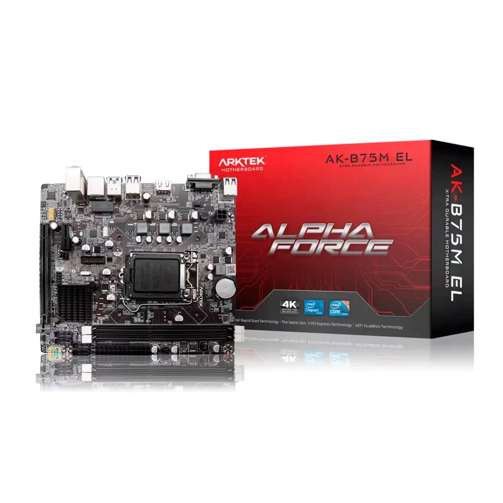 Placa Mãe Micro ATX Arktek LGA1155 Chipset B75 DDR3 16GB