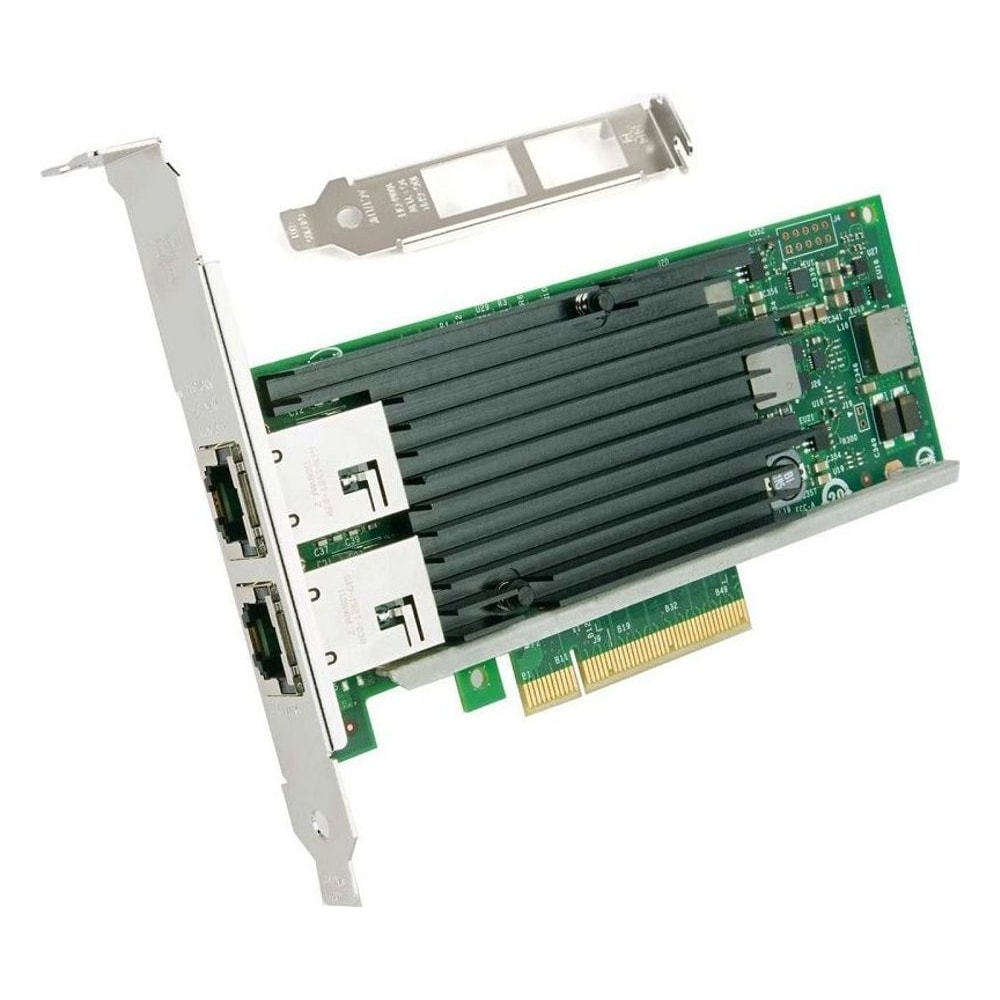 Placa de Rede Intel X540-T2 PCI Express 10GB 2 Portas RJ45 Ethernet Adaptador Cat6 Servidor Dual Port
