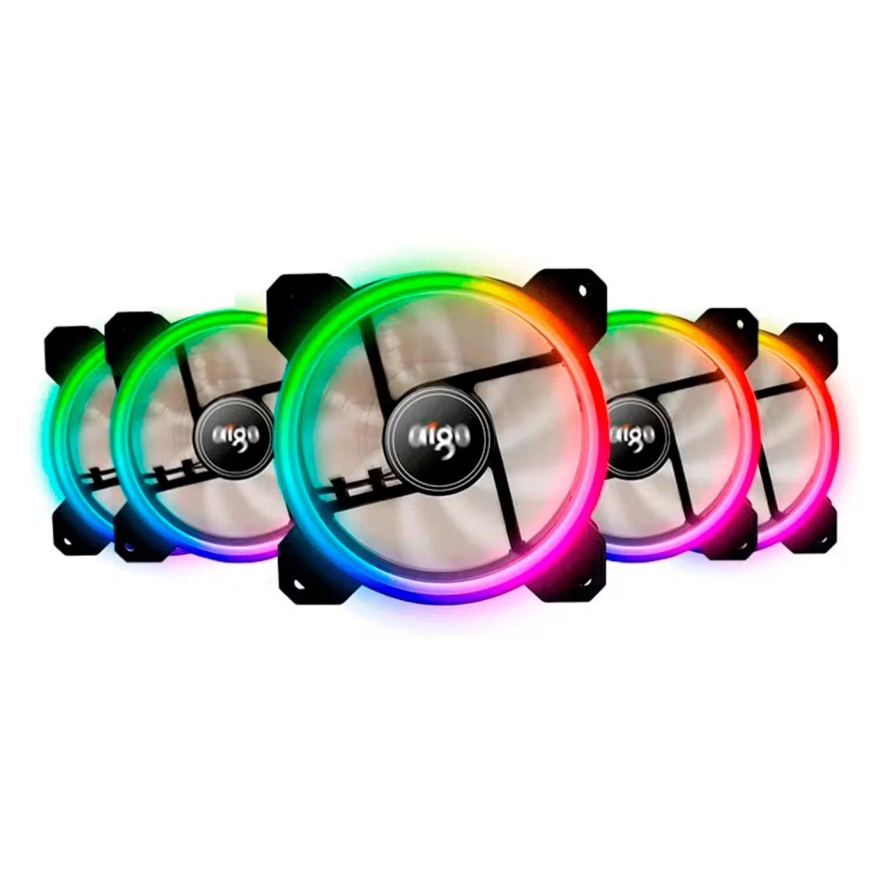 Cooler Fan para Gabinete Aigo darkFlash DR12 RGB 5 em 1 - Preto