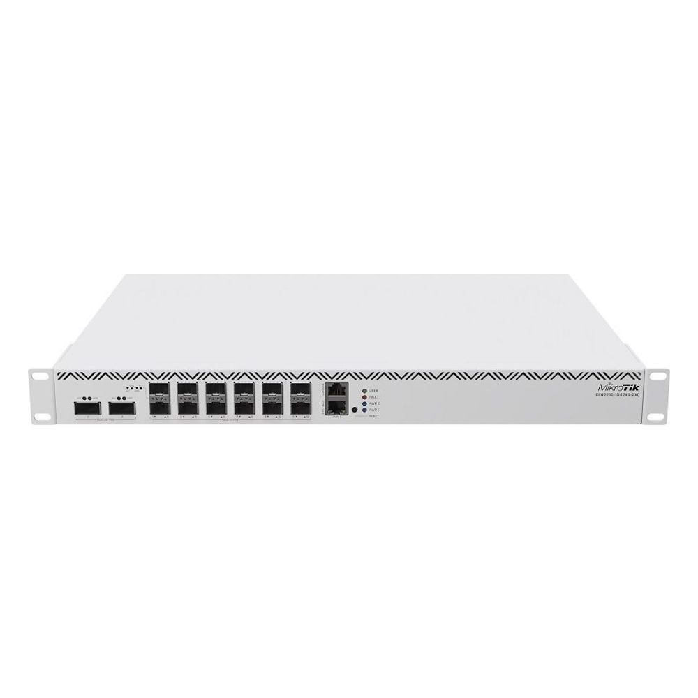 Roteador MikroTik Cloud Core Router CCR2216-1G-12XS-2XQ 16 Core 2GHz 16GB RAM 12x 25G SFP28 2x 100G QSFP28 RouterOS v7 Profissional Rackmoun