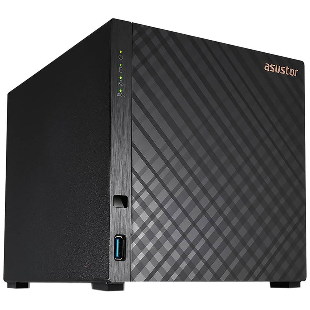 Servidor NAS Asustor AS1204T Drivestor 4 Baias 1.7GHz 1GB RAM USB 3.2 Storage