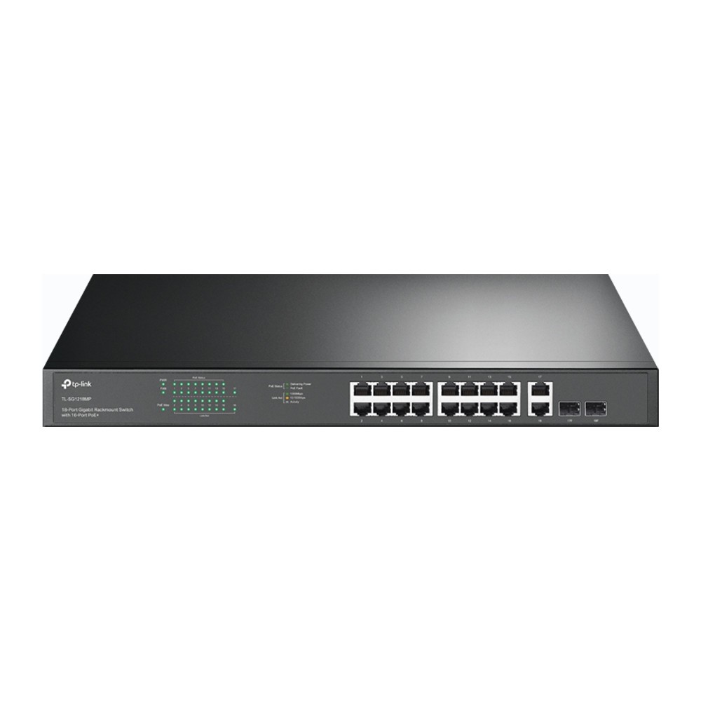 Switch TP-Link TL-SG1218MP 18 Portas 10/100/1000 PoE+ Rack 16 Portas PoE 150W Gerenciável Ethernet