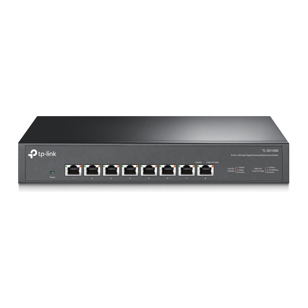 Switch TP-Link TL-SX1008 8 Portas 10GE RJ45 1U Rack Gerenciamento Inteligente Alta Performance