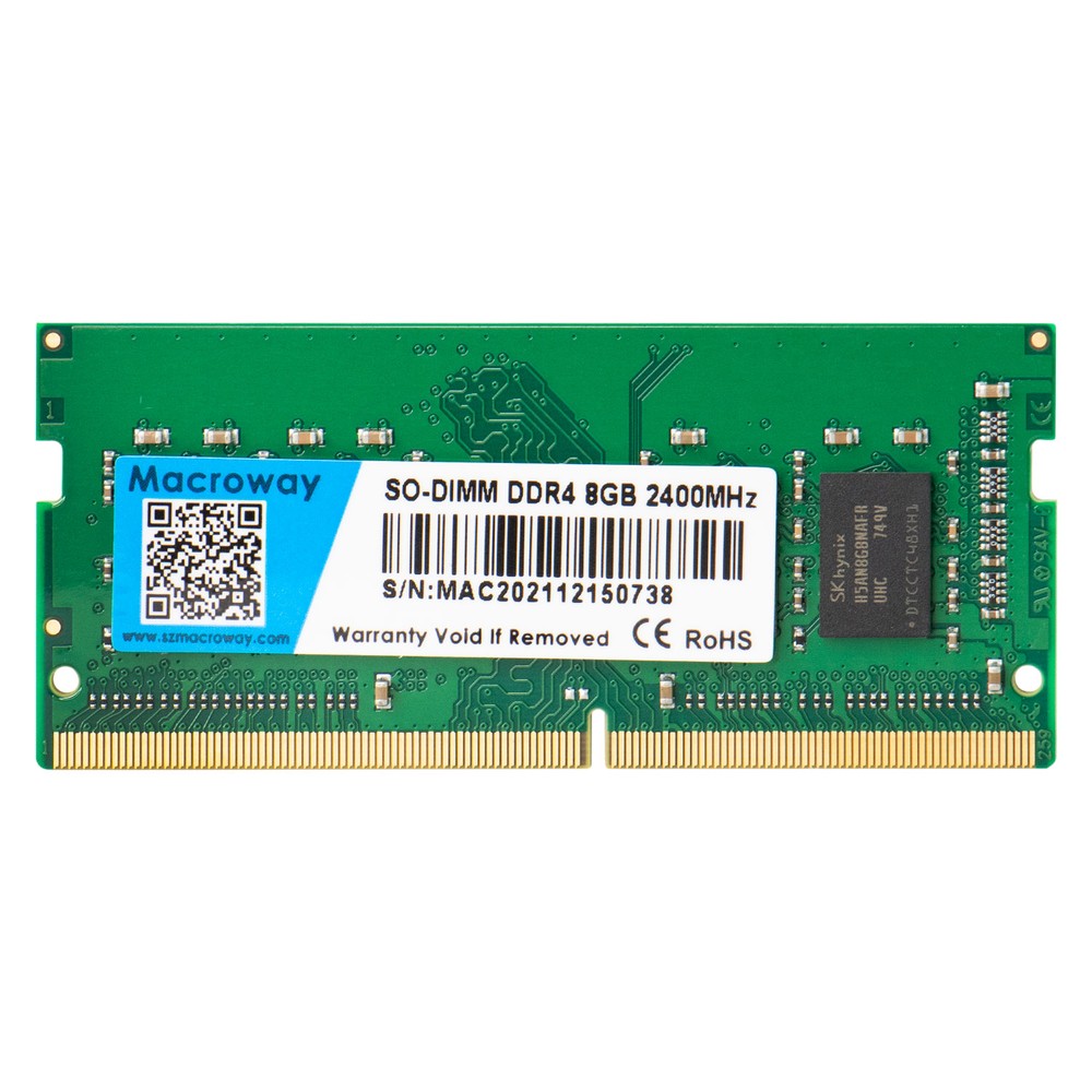 Memória RAM Macroway 8GB DDR4 2400MHz SO-DIMM Notebook PC Laptop SODIMM 260-Pin CL17 1.2V Upgrade Alta Performance Compatível Intel AMD