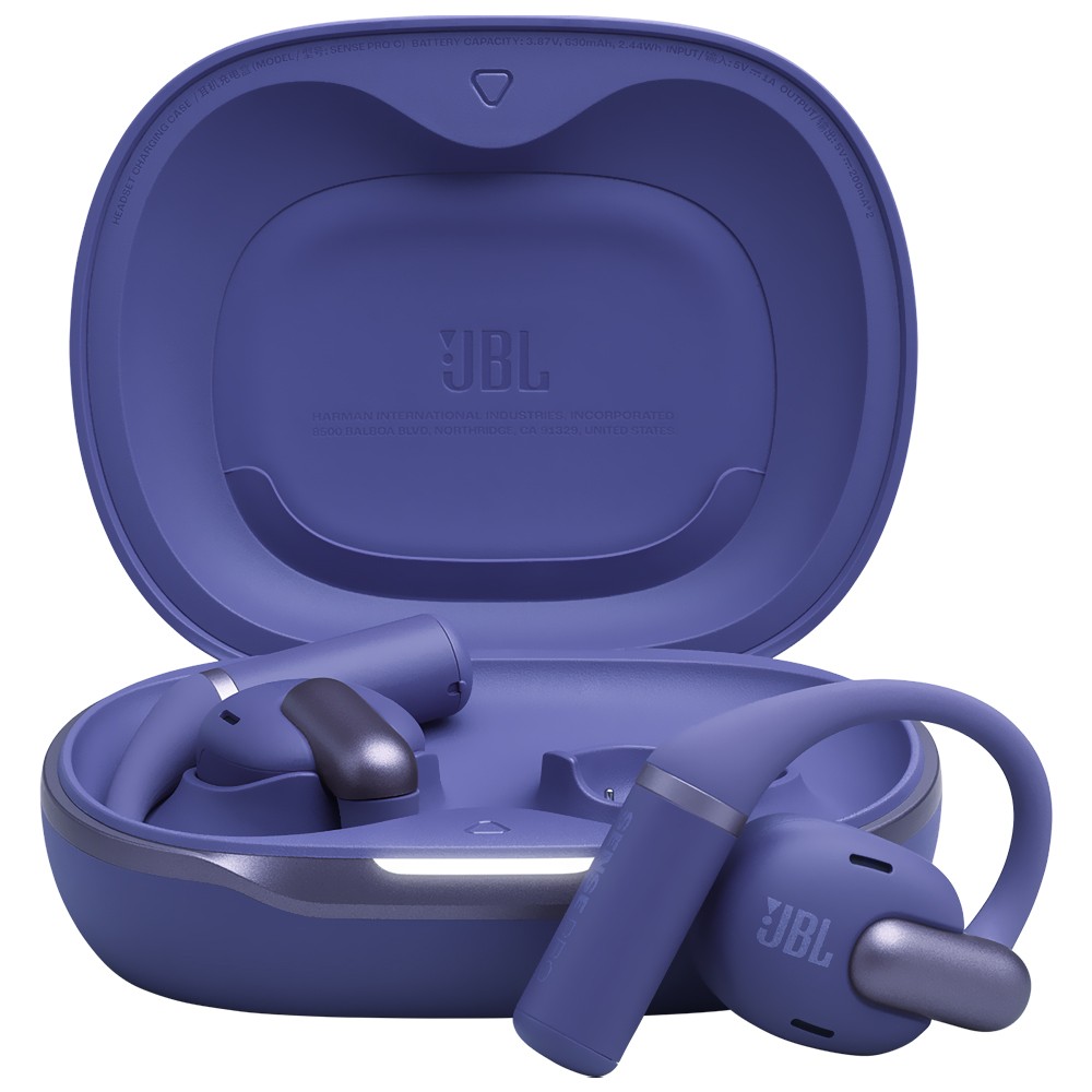 Fone de Ouvido Sem Fio JBL Sense Pro Open-Ear TWS Bluetooth 5.3 Confortável 32h Bateria Azul