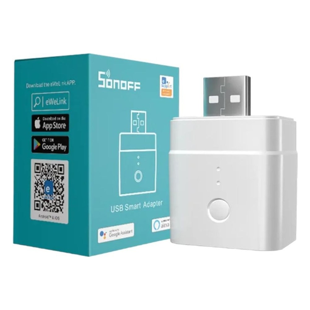 Adaptador USB Sonoff Wi-Fi 5V Controle Remoto para Automação com Alexa