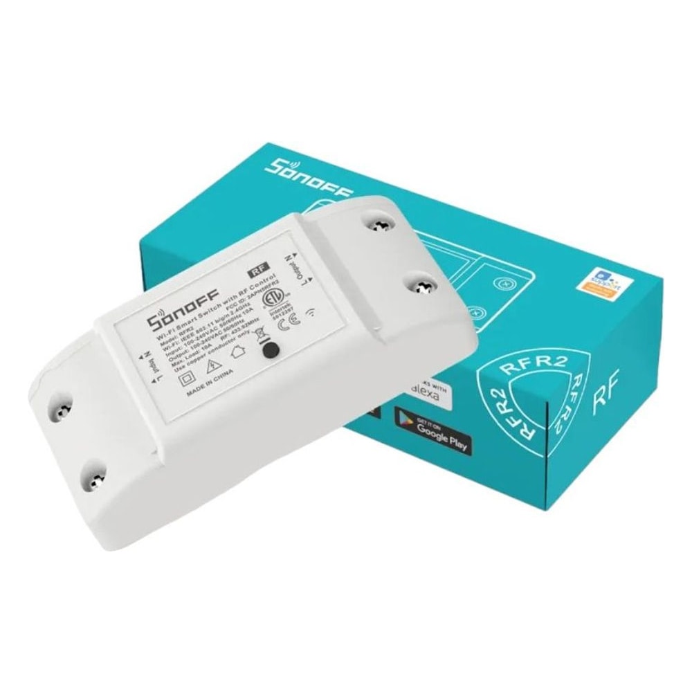 Interruptor Inteligente Wi-Fi Sonoff RFR2 RF 433MHz Controle Remoto Automação Residencial Compatível Alexa Google Home