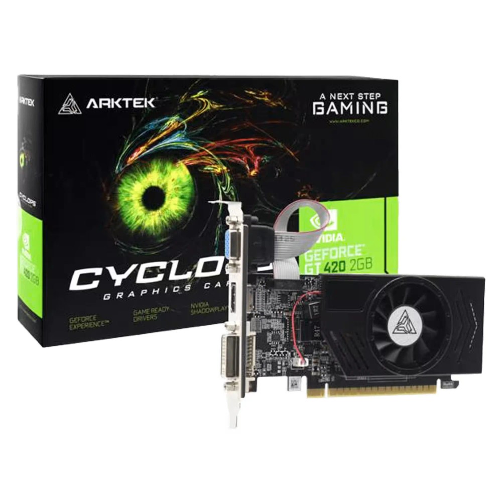 Placa de Vídeo Arktet Cyclops GT-420 2GB DDR3 para Jogos e Design