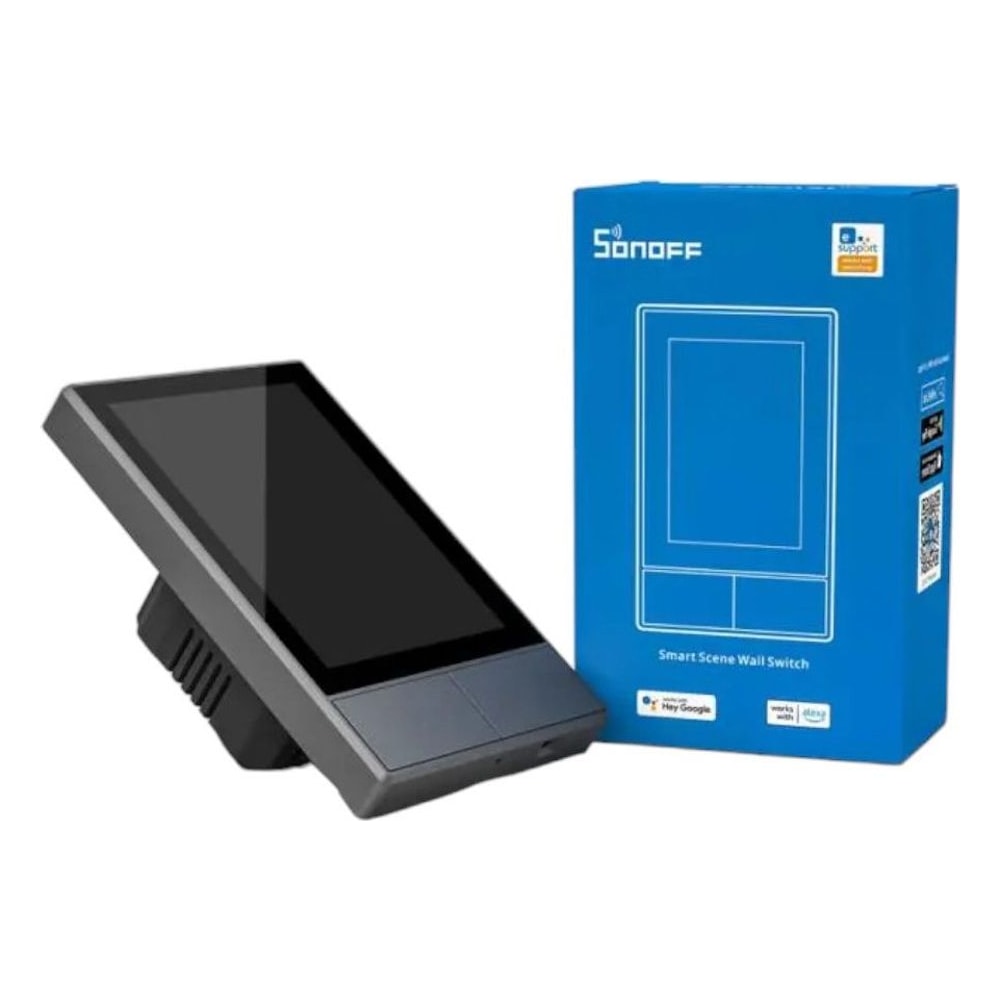 Interruptor Inteligente Sonoff NSPANEL-US Wi-Fi Controle Remoto Preto