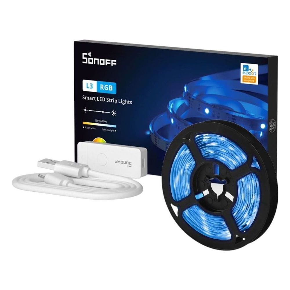 Fita LED Wi-Fi SONOFF L3-5M 5 Metros RGB Controle por App e Voz