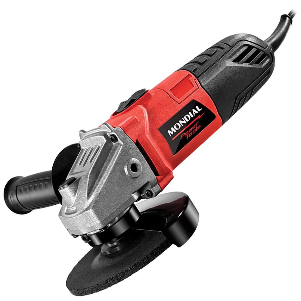 Esmerilhadeira Angular Mondial FES-02 850W 11000RPM 220V Disco 4.1/2 Pol Ferramenta Elétrica Profissional Corte Desbaste Vermelho Preto