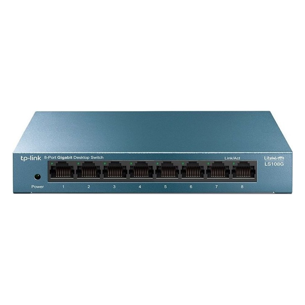 Switch TP-Link LS108G 8 Portas 10/100/1000Mbps Steel Case Gigabit Ethernet Desktop Metalizado Plug and Play