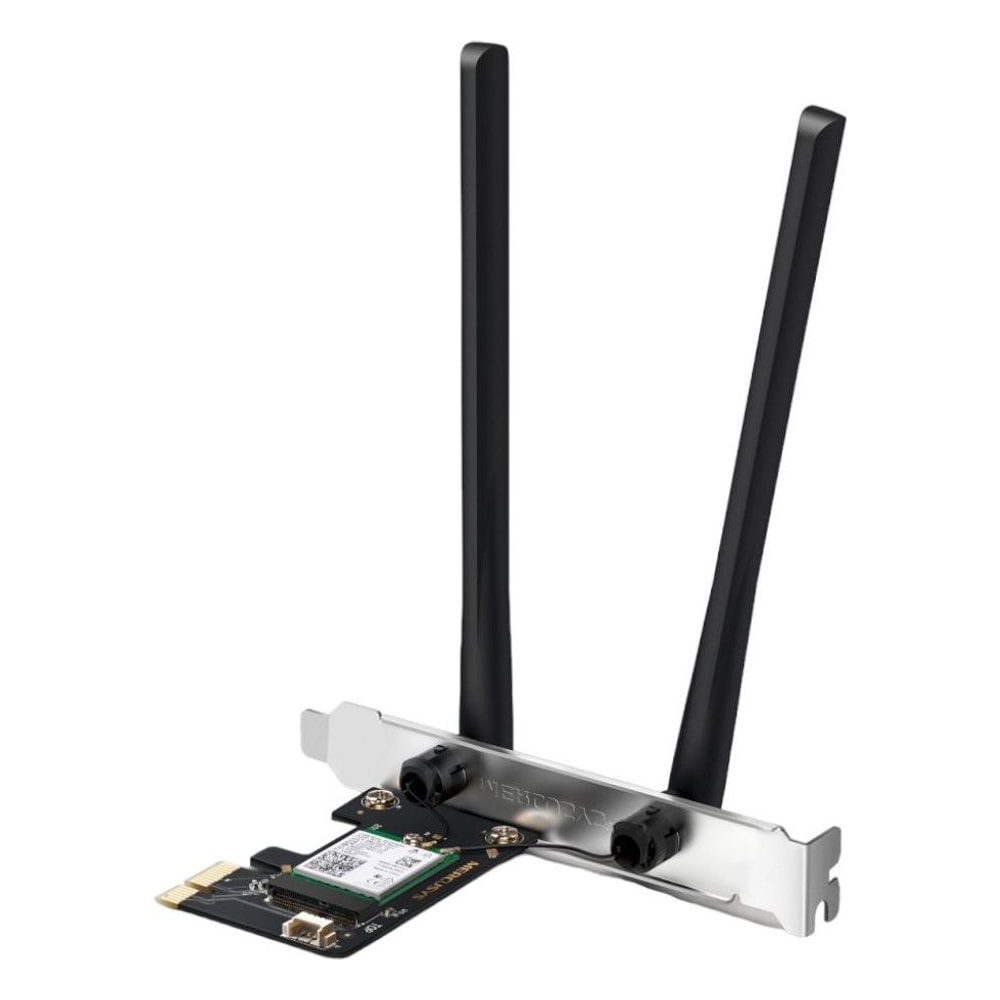 Placa de Rede Wi-Fi Mercusys MA80XE AX3000 PCIe Dual Band Bluetooth 5.2 WPA3 Antenas Externas